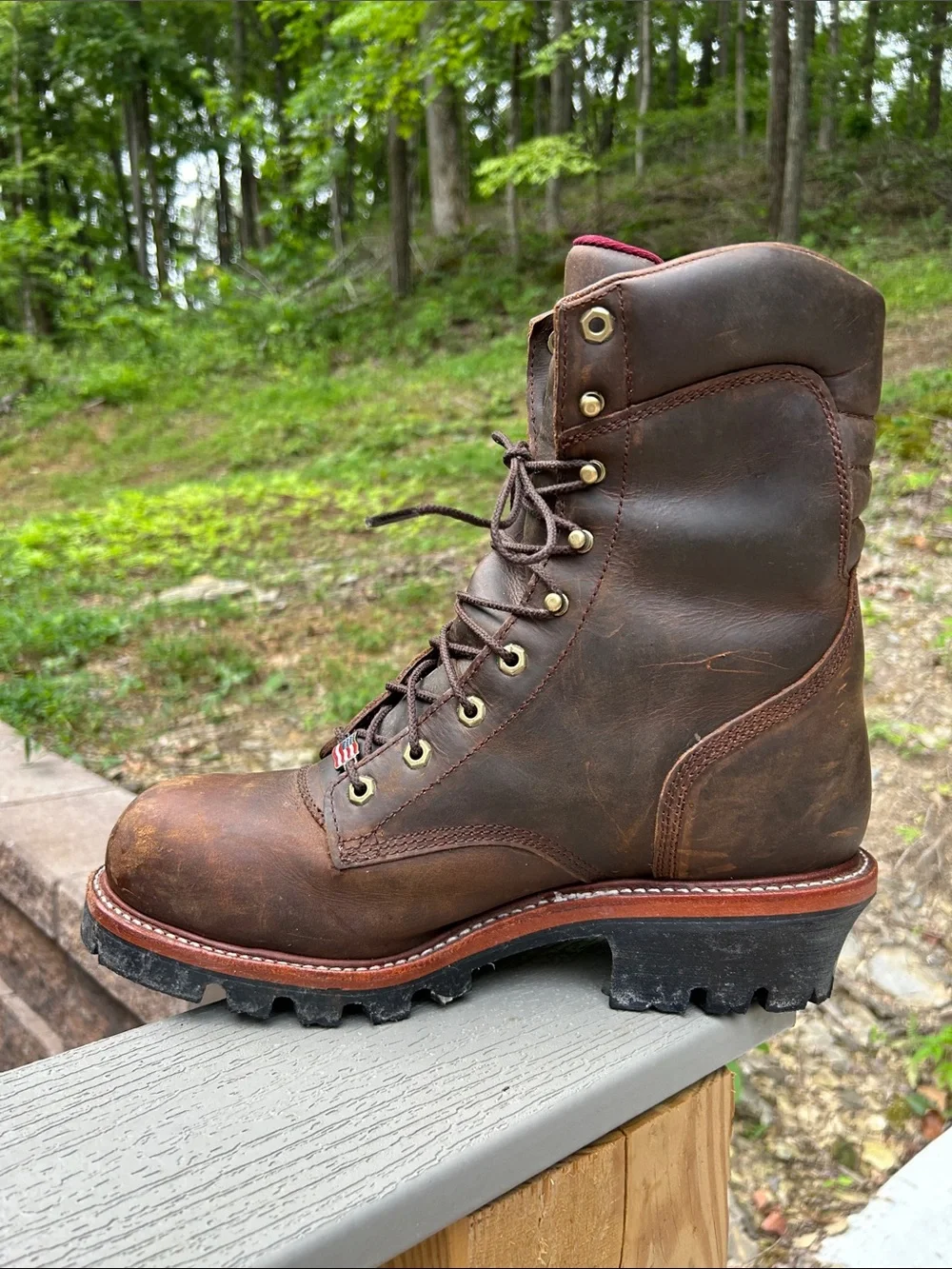 Chippewa 25407 Men’s USA Made Waterproof Steel Toe Logger Boots   size 11 EEE